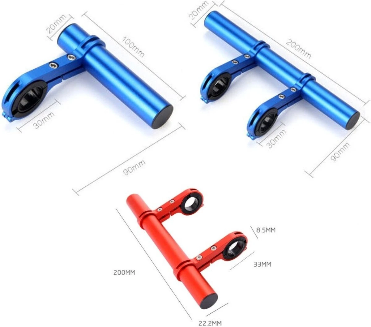 DrPhone EF1 – Verlengstuk Voor Fietsstuur – 30 CM Lang – Uitbreiding Frame – Gemakkelijk Te Installeren - Zwart 8 DrPhone EF1 – Verlengstuk Voor Fietsstuur – 30 CM Lang – Uitbreiding Frame – Gemakkelijk Te Installeren - Zwart - Afbeelding 8