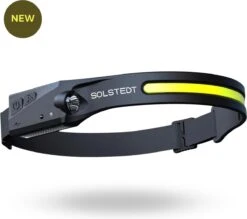 Solstedt® LED Hoofdlamp - USB Oplaadbaar - Bewegingssensor - 200m Bereik - 5 Lichtstanden - Outdoorverlichting - Verstelbaar - Multifunctioneel - Waterdicht