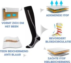 Sport Compressiekousen 3 Paar - Hardloopsokken - Steunkousen Vrouwen En Mannen - Maat 41-45 L/XL - Wandelsokken - Sportsokken -Merkloos Verkoop 1200x1065 11