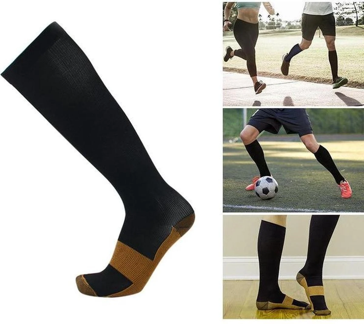 Merkloos 2 Paar Compressiekousen Voor Hardlopen – Compressie Sokken – Steunkousen – Voor Dames En Heren – Maat 41-46 3 Merkloos 2 Paar Compressiekousen Voor Hardlopen – Compressie Sokken – Steunkousen – Voor Dames En Heren – Maat 41-46 - Afbeelding 3