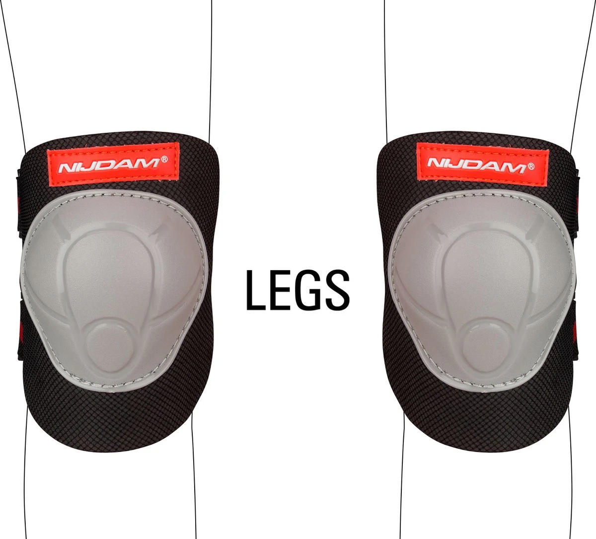 Nijdam Beschermset Junior - Vulcano - Zwart/Grijs/Rood - S 10 Nijdam Beschermset Junior - Vulcano - Zwart/Grijs/Rood - S - Afbeelding 10