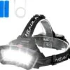 Ultrakrachtige Militaire Hoofdlamp Met Brede LED-Lichtbalk - Floodlight - USB Oplaadbaar - 500 Meter Bereik - Verstelbaar - INCLUSIEF Hardcase Opbergtas