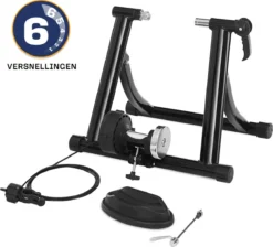 Healthfox Fietstrainer Met 6 Weerstandsniveaus – Opvouwbaar En Stil – Wielmaat 26-28 Inch – Universeel – Rollenbank Fiets