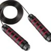 Ecorare - Professioneel Sport Springtouw - Verstelbaar - Speedrope - Jump Rope - Voor Volwassenen En Kinderen - Rood En Zwart