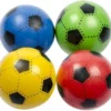 Voetbal Bal Plastic 4 Stuks 23 Cm - 90 Gram - Diverse Kleuren - Random Verzending - Rood Blauw Geel Oranje