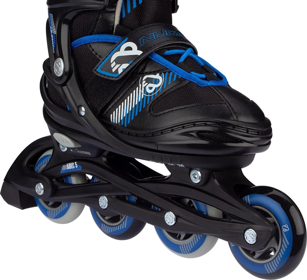 Nijdam Inline Skates Verstelbaar - Go Crossing - Zwart/Blauw - 33-36 8 Nijdam Inline Skates Verstelbaar - Go Crossing - Zwart/Blauw - 33-36 - Afbeelding 8