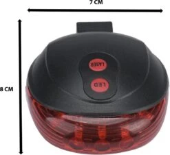 Fiets Achterlicht - LED Licht Met Laser - Fiets Lamp - Waterdicht - Racefiets Verlichting - Inclusief Batterijen - Rheme 24 Fiets Achterlicht - LED Licht Met Laser - Fiets Lamp - Waterdicht - Racefiets Verlichting - Inclusief Batterijen - Rheme -Merkloos Verkoop 1200x1096 4