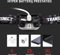 Transnect - Hoofdlamp LED Oplaadbaar - 150 Lumen – 30h - Inclusief Batterij - Waterdicht - Voor Camping, Wandelen Met Hond, Noodgeval -Merkloos Verkoop 1200x1100 6