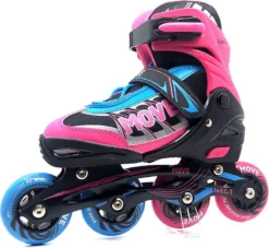 Move Fast Verstelbare Inlineskates - Maat 34-37 - Unisex - Roze/zwart/blauw -Merkloos Verkoop 1200x1102 1