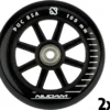 Nijdam Stuntstep Wielen Set - 100x24 Mm - 2st - Full Black - Zwart/Zilver/Wit