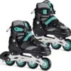 Navaris Verstelbare Skeelers Verschillende Maten - Verstelbare Skates Voor Meisjes En Jongens - Inline Skates Kinderen Blauw/grijs - Meerdere Maten