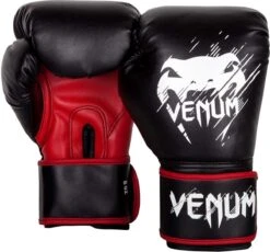 Venum Contender Kids Bokshandschoenen Zwart Rood - 6 Oz