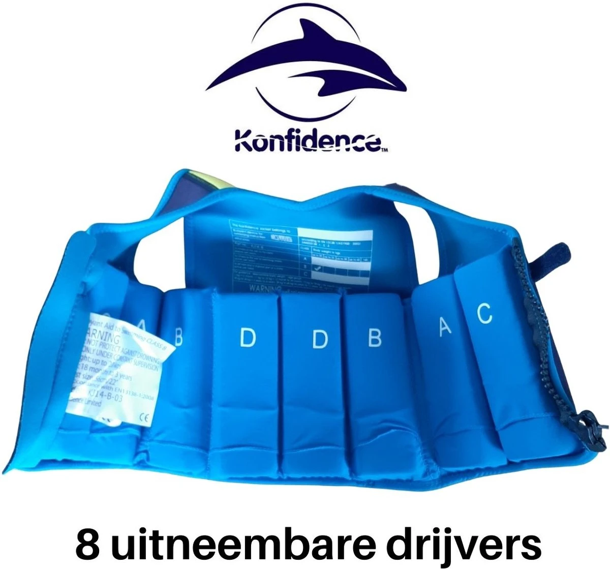 Konfidence - Zwemvest/Drijfvest Kind - Blauw - 1,5-3 Jaar / 12-20 Kg 7 Konfidence - Zwemvest/Drijfvest Kind - Blauw - 1,5-3 Jaar / 12-20 Kg - Afbeelding 7