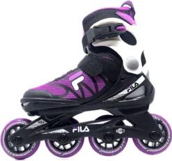 Fila J-ONE 21 Verstelbare Kinder Inline Skates - Zwart / Magenta - Maat 32/36