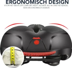 Achaté Fietszadel - Unisex - Extra Comfortabel - Ventilerend - Incl. Zadelhoes En Installatiemateriaal -Merkloos Verkoop 1200x1130 11