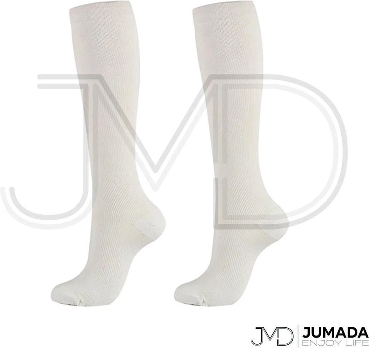 Compressiekousen - Steunkousen - Duopack - Vrouw - Wit - Maat S/M 1 Compressiekousen - Steunkousen - Duopack - Vrouw - Wit - Maat S/M
