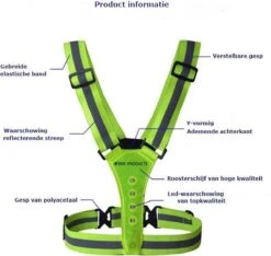 USB Oplaadbaar - Hardloop Verlichting - Verlichting En Reflectie Hesje - LED - Hardloopvest Met Verlichting - Veiligheidshesje - Veilig Sporten - Zichtbaarheid In Het Donker - Veilig De Weg Op -Merkloos Verkoop 1200x1135