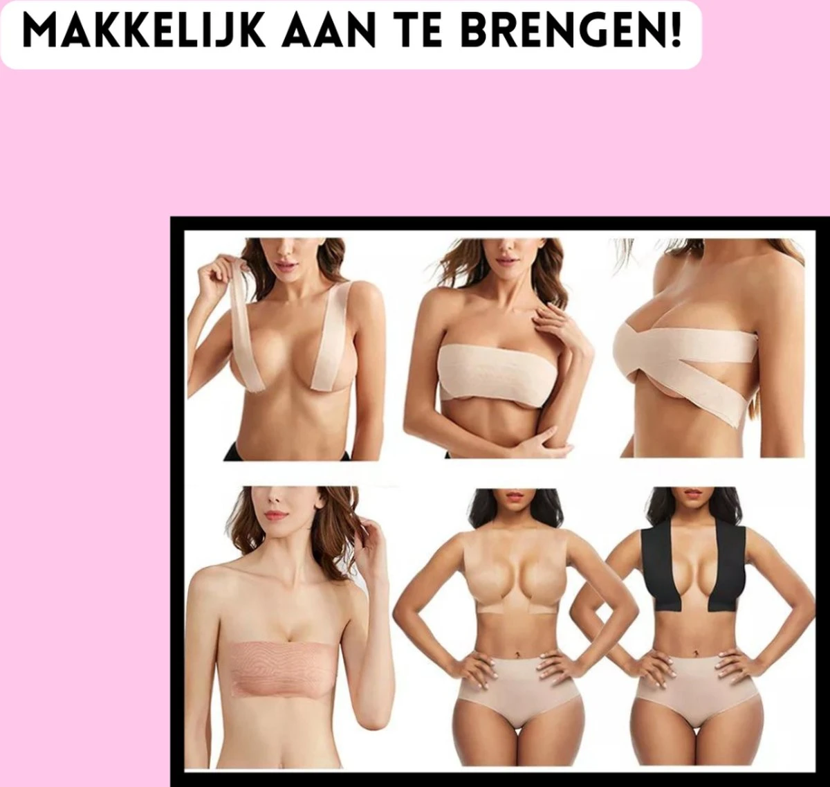 Boob Tape - Inclusief 2 Nipple Covers/Tepelstickers - Borst Tape - Bra Tape - Boob Lift Tape - Beige - 5 Meter Lang - 5 CM Breed - Plak BH 6 Boob Tape - Inclusief 2 Nipple Covers/Tepelstickers - Borst Tape - Bra Tape - Boob Lift Tape - Beige - 5 Meter Lang - 5 CM Breed - Plak BH - Afbeelding 6