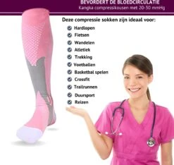 Kangka Compressiekousen 20-30 MmHg - Compressie Sokken Maat L/XL (39-42) - Roze 11 Kangka Compressiekousen 20-30 MmHg - Compressie Sokken Maat L/XL (39-42) - Roze -Merkloos Verkoop 1200x1139 5