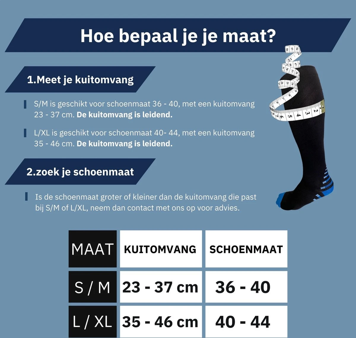 ANATURES Compressiekousen 20-30 MmHg Voor Mannen En Vrouwen - Hardlopen Compressie Sokken - Steunkousen Vliegtuig - Sport - Maat S/M 9 ANATURES Compressiekousen 20-30 MmHg Voor Mannen En Vrouwen - Hardlopen Compressie Sokken - Steunkousen Vliegtuig - Sport - Maat S/M - Afbeelding 9