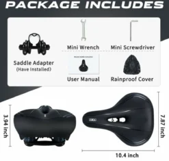 BOTC Fietszadel - Unisex - Extra Comfortabel - Inclusief Waterdichte Zadelhoes - Ventilerend -Merkloos Verkoop 1200x1141 19