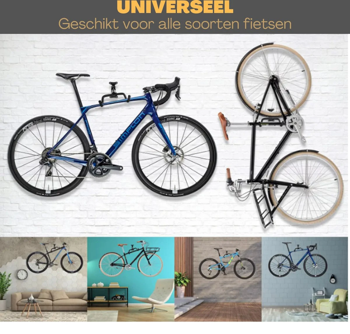 W&Z WallMount Fietsdrager - Ophangbeugel - Muurbeugel Fiets - Fietsbeugel - Opbergbeugel - Fiets Ophangsysteem 9 W&Z WallMount Fietsdrager - Ophangbeugel - Muurbeugel Fiets - Fietsbeugel - Opbergbeugel - Fiets Ophangsysteem - Afbeelding 9