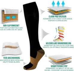 Merkloos 2 Paar Compressiekousen Voor Hardlopen – Compressie Sokken – Steunkousen – Voor Dames En Heren – Maat 41-46 6 Merkloos 2 Paar Compressiekousen Voor Hardlopen – Compressie Sokken – Steunkousen – Voor Dames En Heren – Maat 41-46 -Merkloos Verkoop 1200x1151
