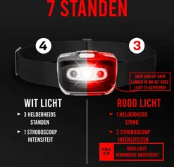 Merkloos Militaire Hoofdlamp IPX4 Waterdicht Hoofdlampje Lichtgewicht - Wit & Rood Licht -Merkloos Verkoop 1200x1152 5