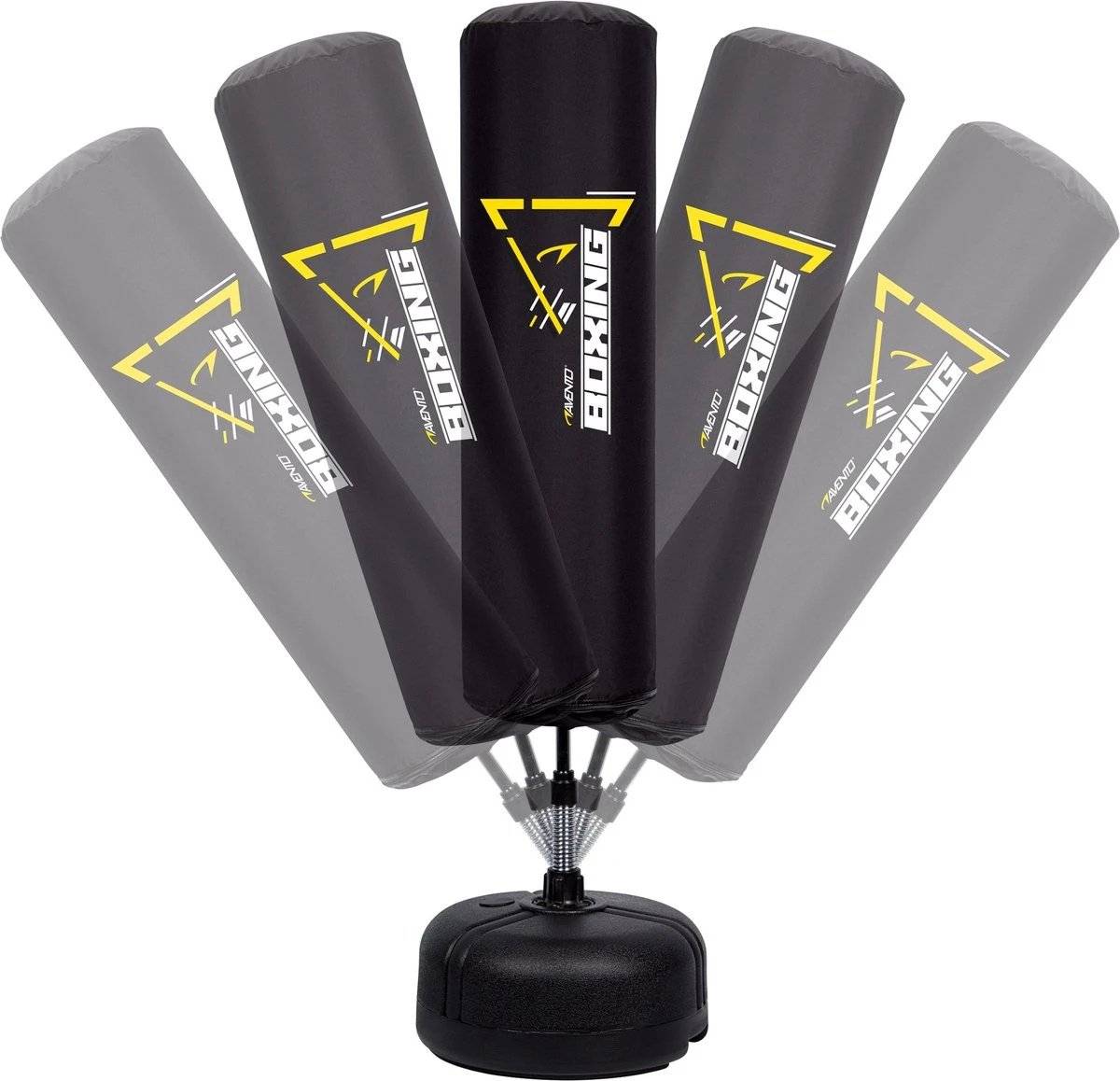 Avento Bokszak Opblaasbaar Standaard - Reflex - Zwart/Geel 2 Avento Bokszak Opblaasbaar Standaard - Reflex - Zwart/Geel - Afbeelding 2