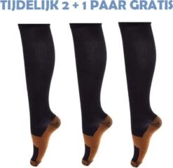 Compressiekousen 3 Paar - Steunkousen Vrouwen En Mannen - Compressie Sokken - Hardloopsokken - Sportsokken - Maat 36-41 S/M -Merkloos Verkoop 1200x1162 4