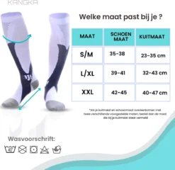 Kangka Compressiekousen - Compressie Sokken Maat 39 Tot 42 (L/XL) - Wit -Merkloos Verkoop 1200x1166 4