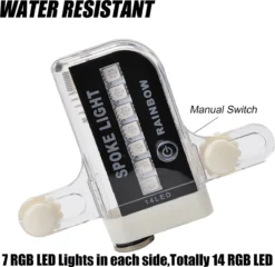 Merkloos 2x Fiets Spaak LED Verlichting - 30 Patronen - Spaakverlichting - Kinderfiets -Merkloos Verkoop 1200x1167 12