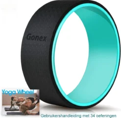 Merkloos Yogawiel - Yogawheel Gonex - Diameter: 33 Cm | 12.5 Cm Breed - Sterk Hoogwaardig Materiaal - Met Dikke Themoplastische Schuimlaag | Voor Ontspannings-, En Stretchoefeningen | Rugrol | Superaanbieding