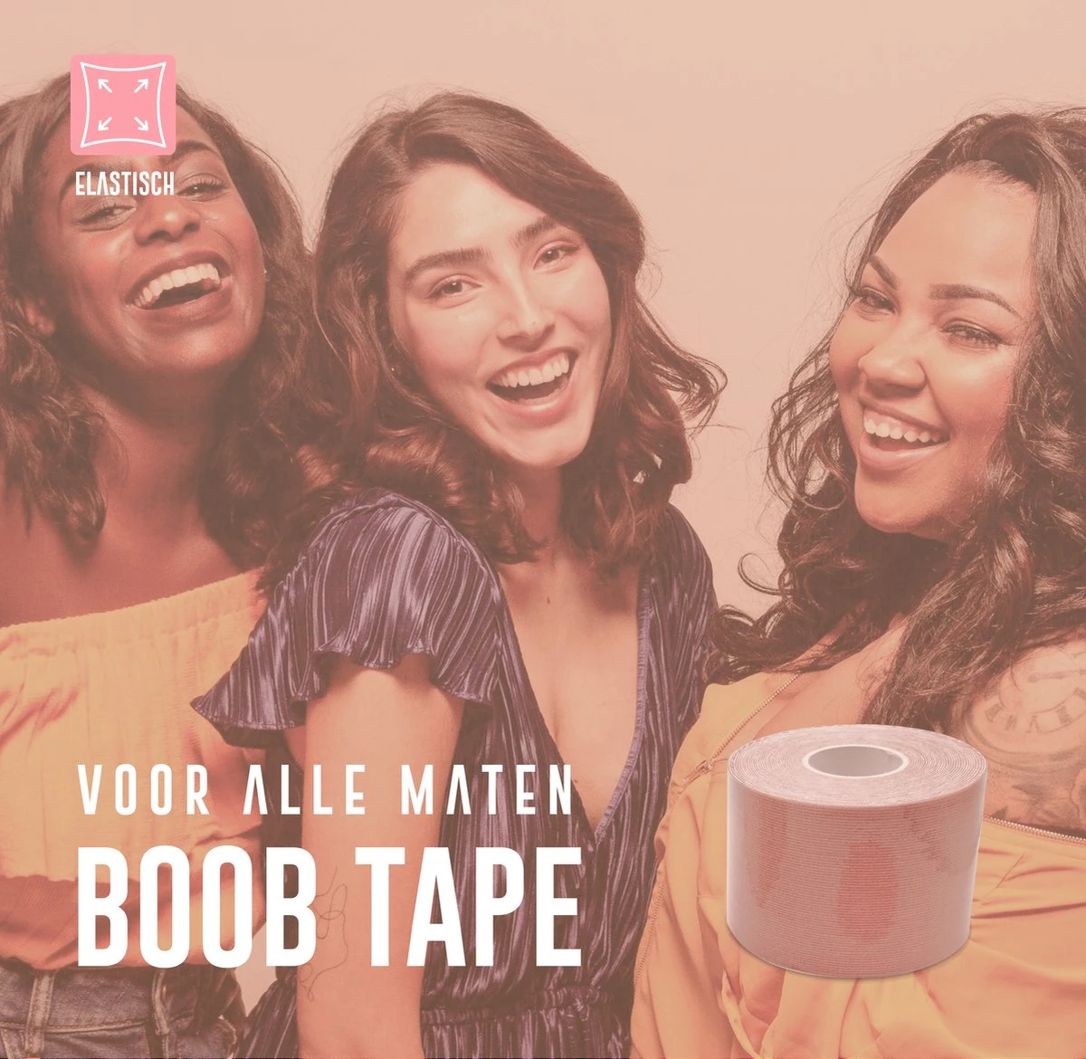 Blushy® Boob Tape – Push Up Bra - Nude - 5 Meter – Incl. 2 Tepelplakkers – Nipple Covers – Plak BH 6 Blushy® Boob Tape – Push Up Bra - Nude - 5 Meter – Incl. 2 Tepelplakkers – Nipple Covers – Plak BH - Afbeelding 6