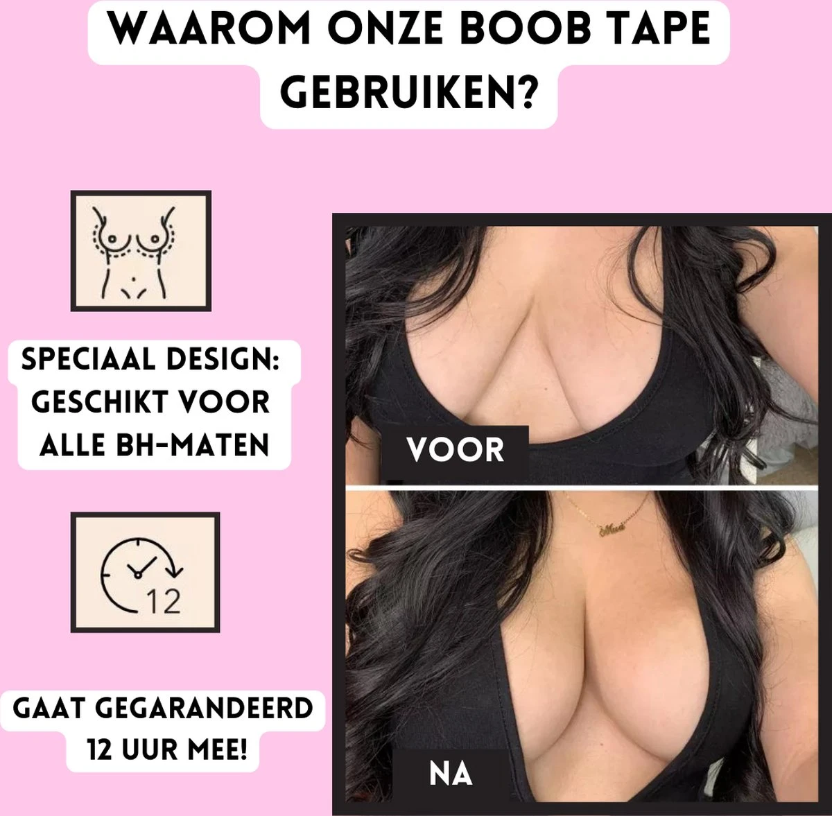 Boob Tape - Inclusief 2 Nipple Covers/Tepelstickers - Borst Tape - Bra Tape - Boob Lift Tape - Beige - 5 Meter Lang - 5 CM Breed - Plak BH 4 Boob Tape - Inclusief 2 Nipple Covers/Tepelstickers - Borst Tape - Bra Tape - Boob Lift Tape - Beige - 5 Meter Lang - 5 CM Breed - Plak BH - Afbeelding 4