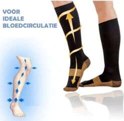 Compressiekousen 3 Paar - Steunkousen Vrouwen En Mannen - Compressie Sokken - Hardloopsokken - Sportsokken - Maat 36-41 S/M -Merkloos Verkoop 1200x1178 1