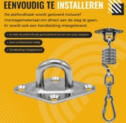 Itstrong® Plafondhaak Ophangsysteem Voor Binnen & Buiten – Ophanghaak Voor Bokszak – Schommel – Schommelstoel – Hangstoel - RVS 9 Itstrong® Plafondhaak Ophangsysteem Voor Binnen & Buiten – Ophanghaak Voor Bokszak – Schommel – Schommelstoel – Hangstoel - RVS -Merkloos Verkoop 1200x1178 19