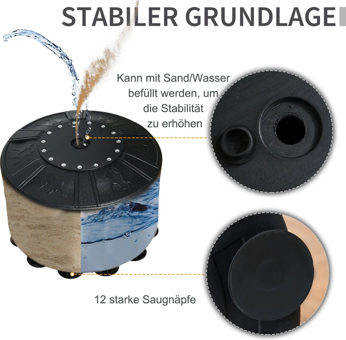 HOMCOM Bokszak Veersockel Vrijstaand Bokstraining Volwassenen Zwart A91-122 6 HOMCOM Bokszak Veersockel Vrijstaand Bokstraining Volwassenen Zwart A91-122 - Afbeelding 6