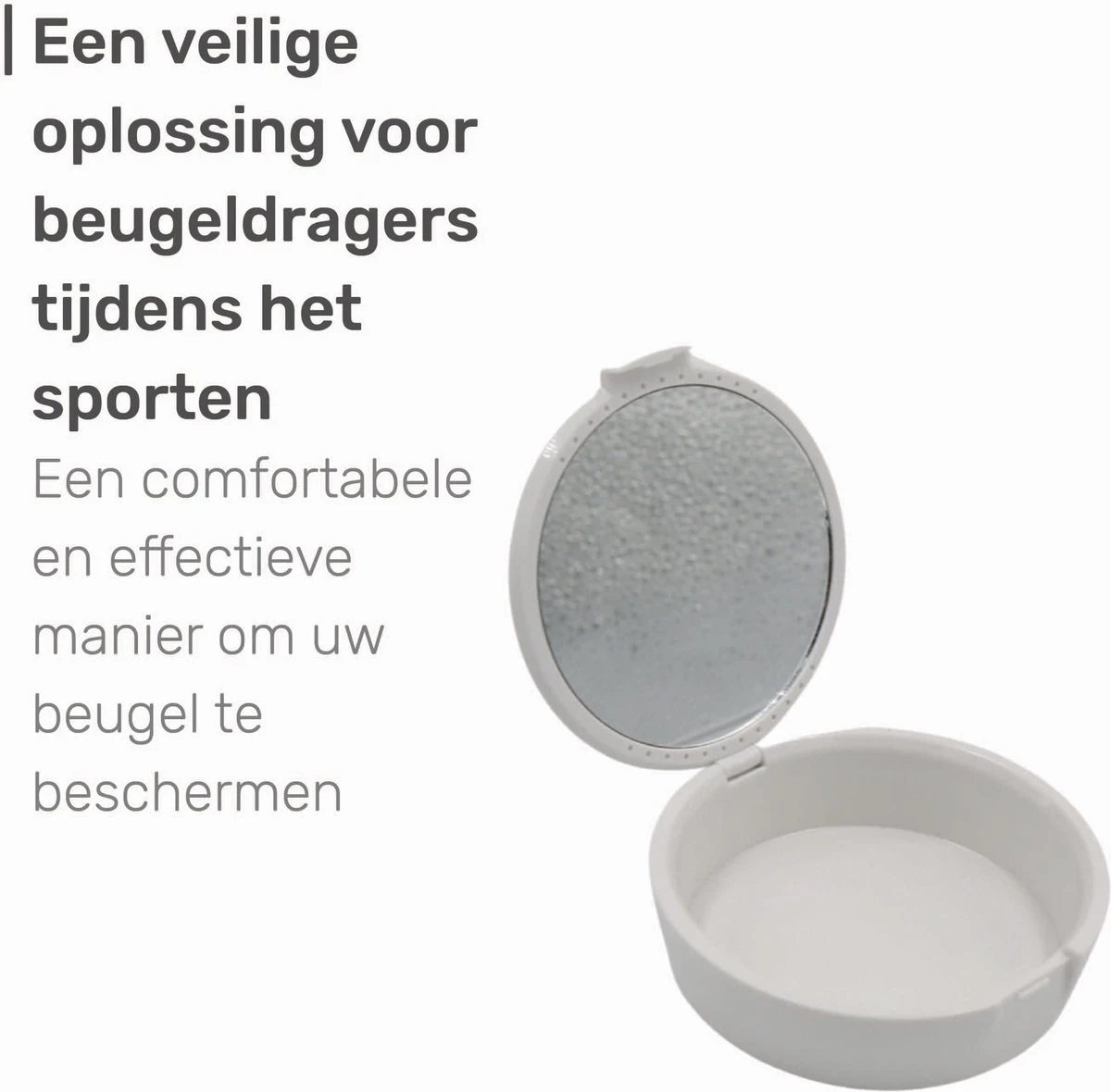 LBB - Gebitsbakje - Beugelbakje - Wit Met Spiegel - Voor - Beugel - Kunstgebit - Prothese - Beugelbakje - Beugeldoosje - Bakje - Gebittenbakje 2 LBB - Gebitsbakje - Beugelbakje - Wit Met Spiegel - Voor - Beugel - Kunstgebit - Prothese - Beugelbakje - Beugeldoosje - Bakje - Gebittenbakje - Afbeelding 2