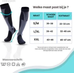 KANGKA Compressiekousen Met 20-30 MmHg - Compressie Sokken Maat 35 Tot 38 (S/M) - Sportsokken - Hardloopsokken 17 KANGKA Compressiekousen Met 20-30 MmHg - Compressie Sokken Maat 35 Tot 38 (S/M) - Sportsokken - Hardloopsokken -Merkloos Verkoop 1200x1181 5