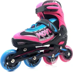 Move Fast Verstelbare Inlineskates - Maat 34-37 - Unisex - Roze/zwart/blauw -Merkloos Verkoop 1200x1182 1