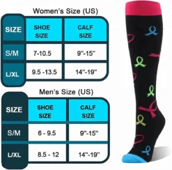 Compressiesokken 3 Paar - Compressiekousen - GrandSock - Leuke Print - Hartjes - Gestipt - Maat S - M -Merkloos Verkoop 1200x1187 5