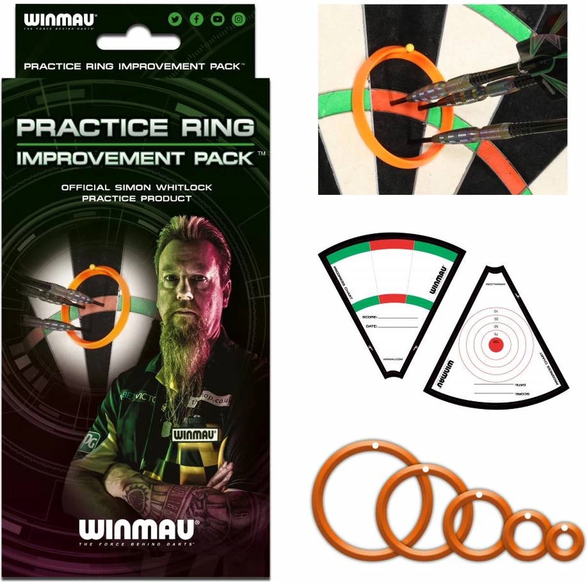 Winmau Simon Whitlock Practice Rings 6 Winmau Simon Whitlock Practice Rings - Afbeelding 6