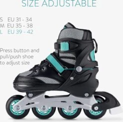 Navaris Verstelbare Skeelers Verschillende Maten - Verstelbare Skates Voor Meisjes En Jongens - Inline Skates Kinderen Blauw/grijs - Meerdere Maten 13 Navaris Verstelbare Skeelers Verschillende Maten - Verstelbare Skates Voor Meisjes En Jongens - Inline Skates Kinderen Blauw/grijs - Meerdere Maten -Merkloos Verkoop 1200x1190 3