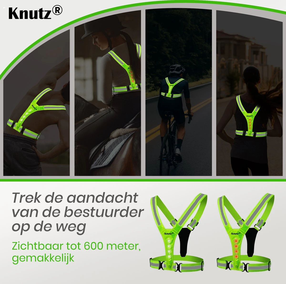Knutz® -Hardloopvest Usb Oplaadbaar Met Verlichting – Sportvest – One Size – Neon Geel-Reflectievest-Wandelverlichting 4 Knutz® -Hardloopvest Usb Oplaadbaar Met Verlichting – Sportvest – One Size – Neon Geel-Reflectievest-Wandelverlichting - Afbeelding 4