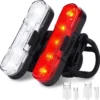 Transnect® – Fietsverlichting LED Set - Fietslampjes Voor En Achter Licht - 4 Lichtstanden – USB Oplaadbaar - Draagbaar – Waterdicht