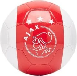 Ajax Mini Bal - Wit Met Rode Baan En Kruizen