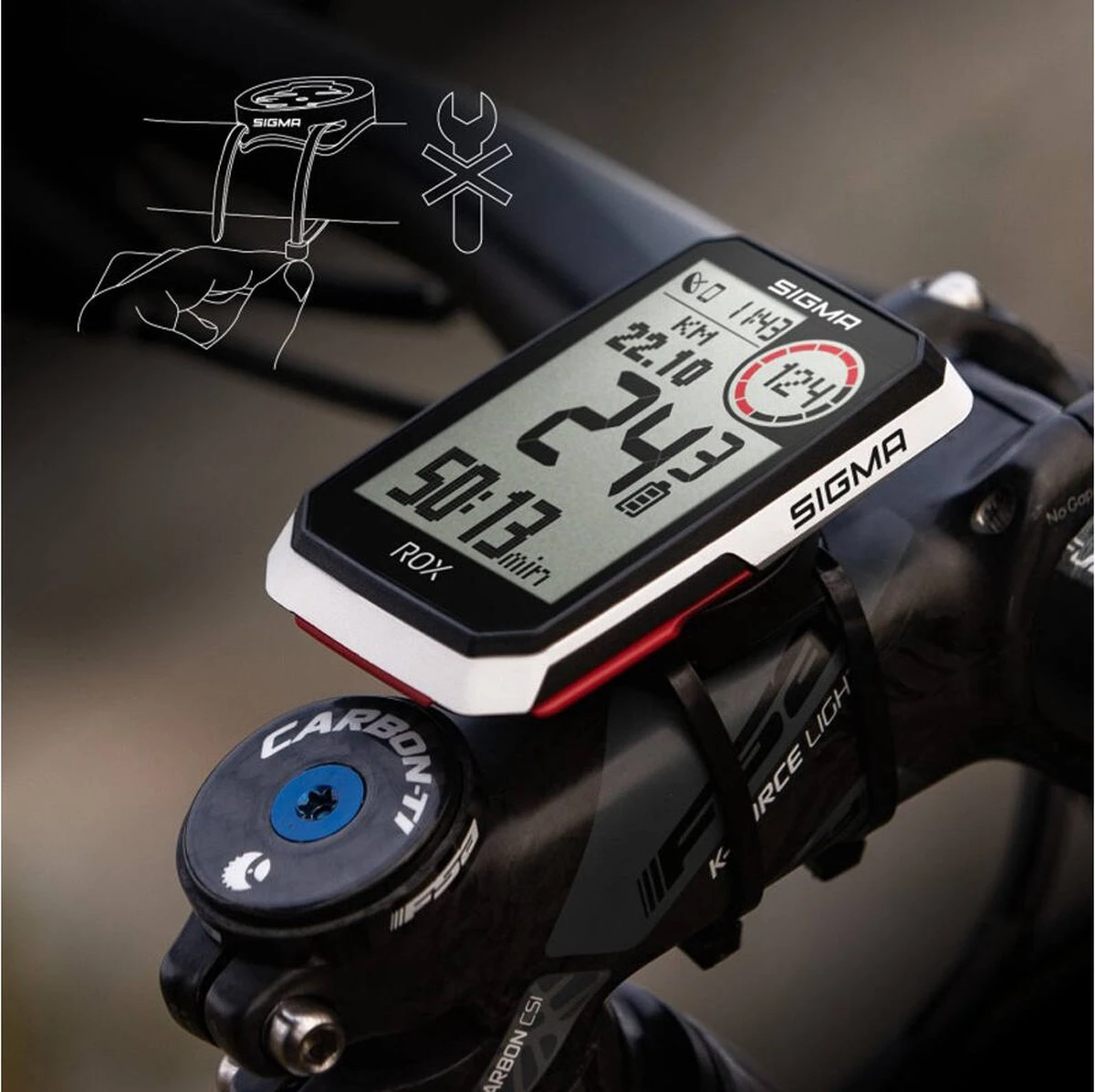 SIGMA SPORT GPS Fietscomputer Sigma ROX 4.0 GPS Met Standaard Stuurhouder - Wit 10 SIGMA SPORT GPS Fietscomputer Sigma ROX 4.0 GPS Met Standaard Stuurhouder - Wit - Afbeelding 10