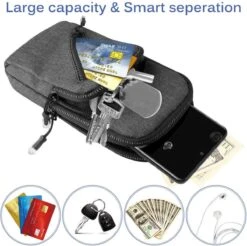 Rits Outdoor Sport Running Arm Band Pols Tas Telefoon Case Gym Op Hand LB701 Portemonnee Houder Armband Pocket Voor IPhone 13 12 11 Pro Max Mini / Samsung / Smartphones Tot 7.2 Inch - Kan Dragen Sleutel, Pasjes, Geld En Headset -Merkloos Verkoop 1200x1197 6