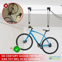 Century Goods Fietslift - Fietstakel - Fiets Ophangsysteem - Met Valbeveiliging | 60 Kg Draagkracht -Merkloos Verkoop 1200x1198 35